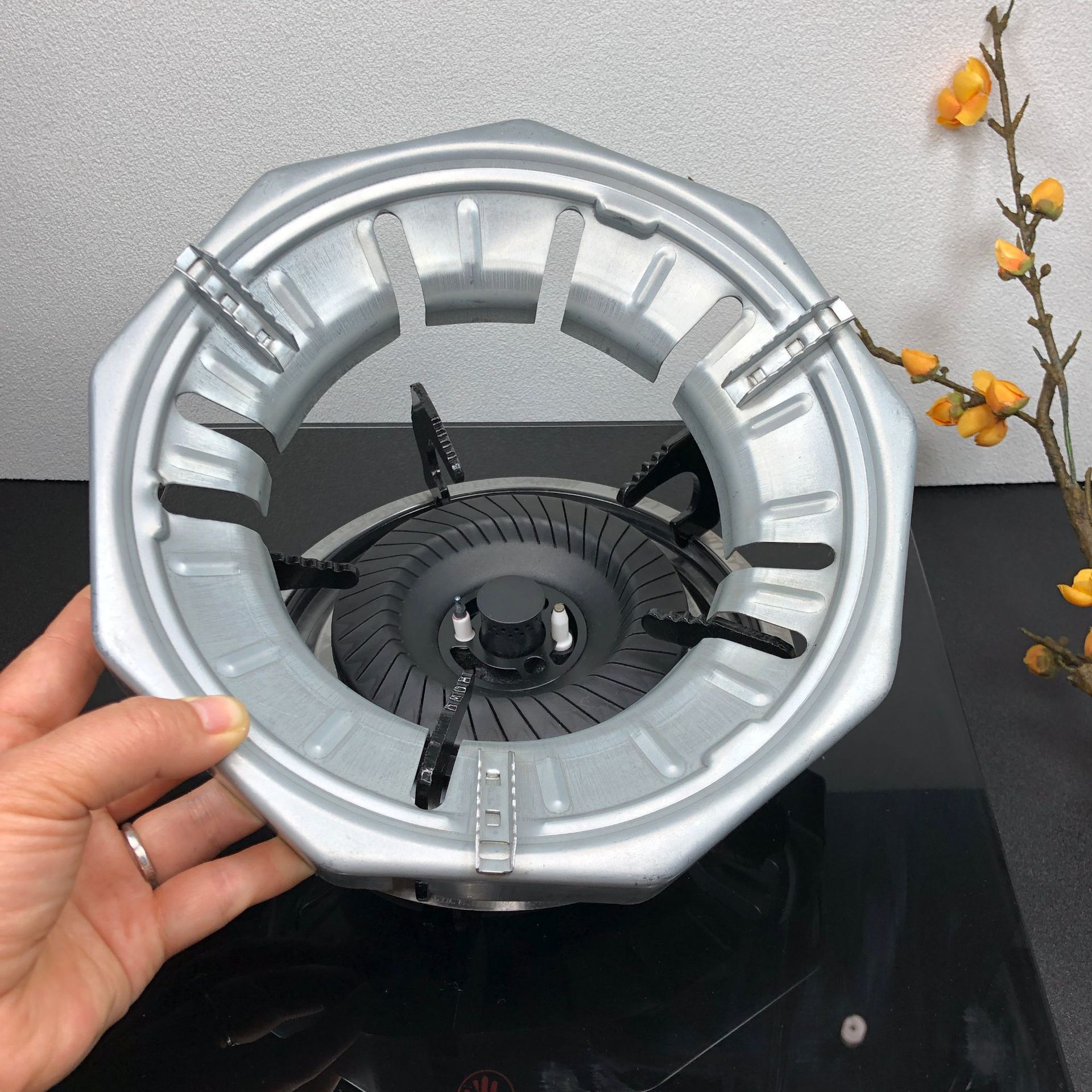 加厚九方聚火节能罩家用煤气燃气灶台架子液化天然气防风罩